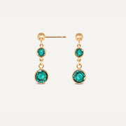 Bubble Earrings Blue Zircon