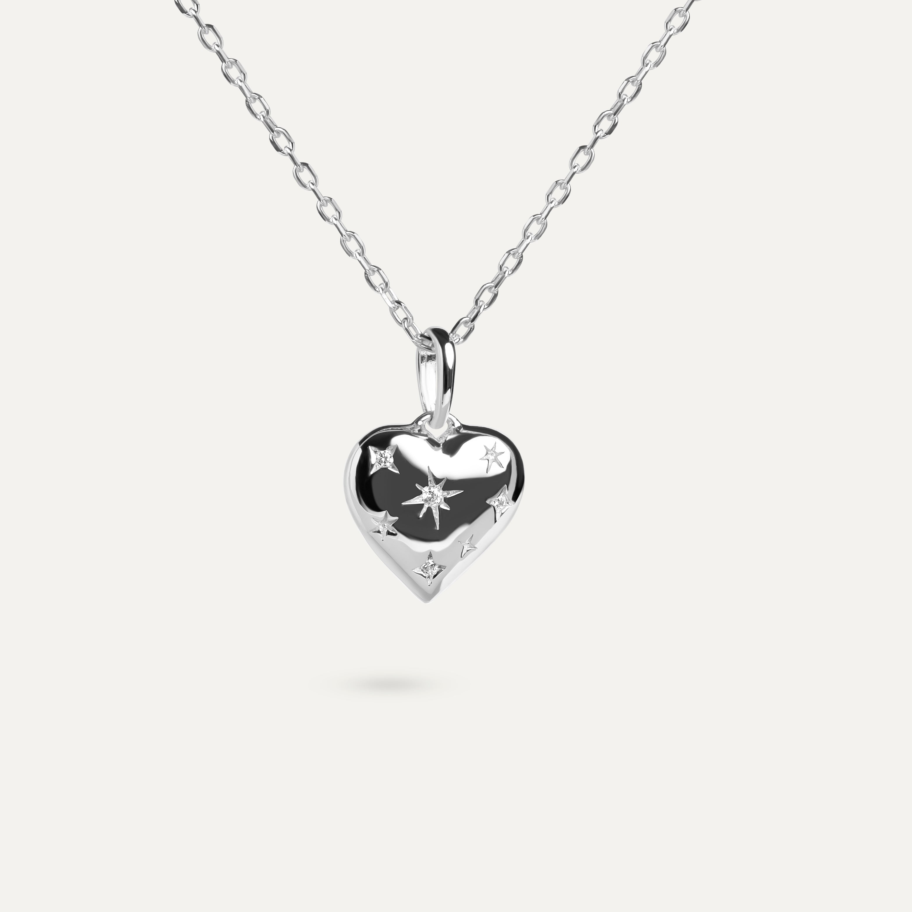 Nebula Night Heart Necklace