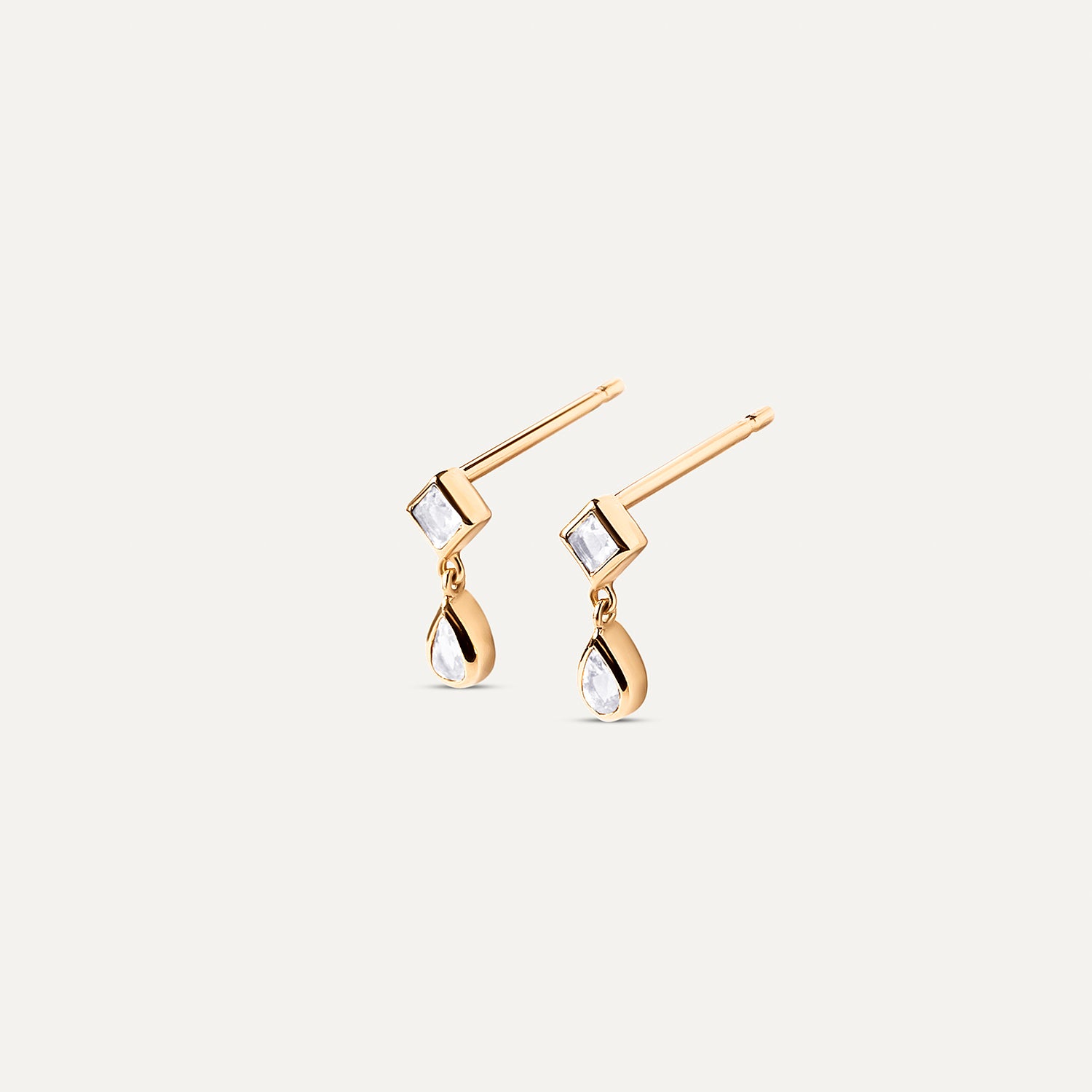 Topazu Gold Drop Earrings