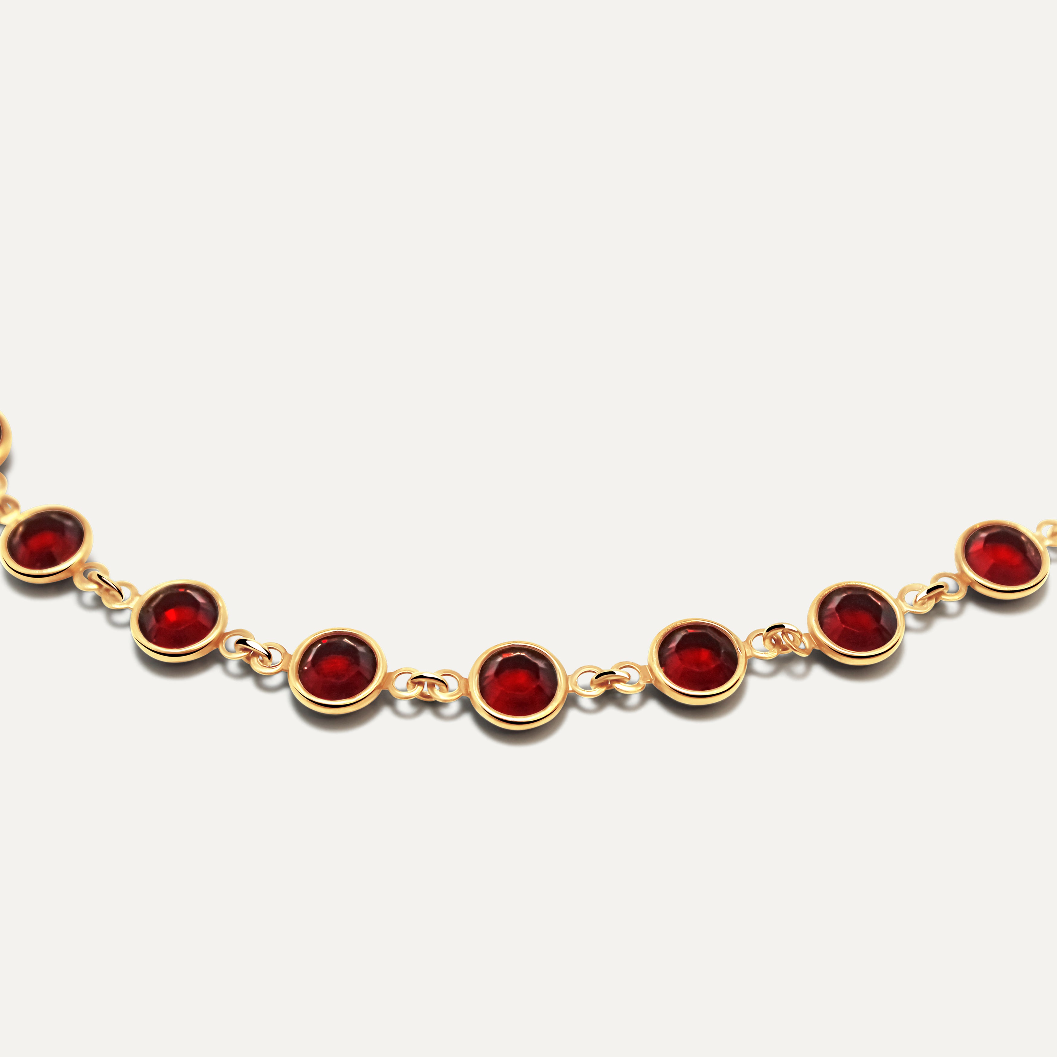 Bubble Necklace Garnet